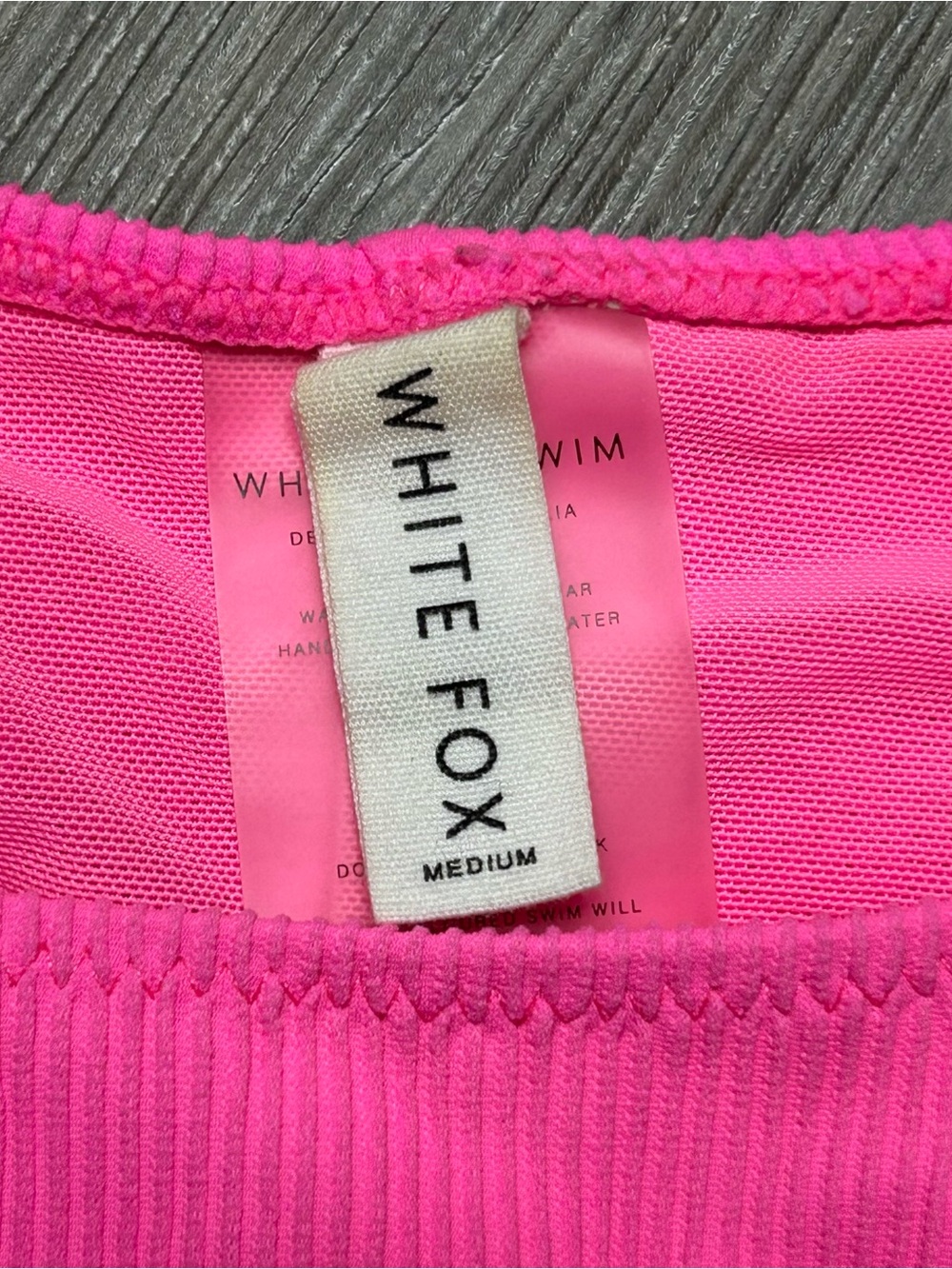 White Fox Ribbed Bikini Bottom - Picture 2 of 7